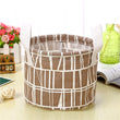 Cartoon Round Cotton Linen Desktop Storage Box - Gadget Me Please