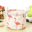 Cartoon Round Cotton Linen Desktop Storage Box - Gadget Me Please