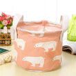 Cartoon Round Cotton Linen Desktop Storage Box - Gadget Me Please