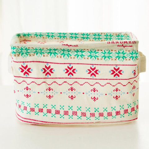 Cartoon Round Cotton Linen Desktop Storage Box - Gadget Me Please
