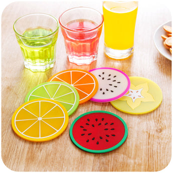 6 pcs  Fresh fruit coaster Novelty placement - Gadget Me Please