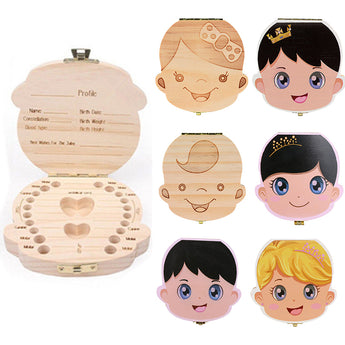 1pcs Spanish English Russian wood baby kids tooh box organizer - Gadget Me Please