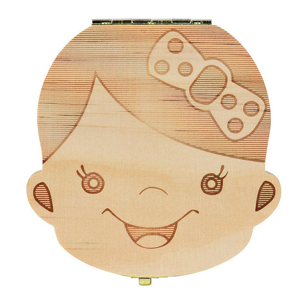1pcs Spanish English Russian wood baby kids tooh box organizer - Gadget Me Please